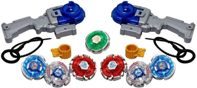 

Civil 4D 7 in 2 Beyblades Metal Fighter Fury with Metal Fight Ring and Handle Launcher(Multicolor)