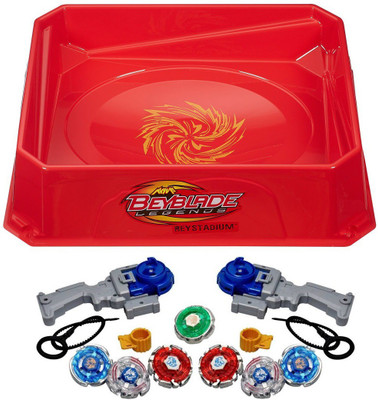 

Assemble Big Bey Stadium Arena With 7in2 Beybalde With Handle Launcher-Combo-Pack of 3(Multicolor)