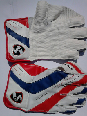 SG Super Club Men Wicket Keeping Gloves (M, White, Blue, Red), Blue;red;white