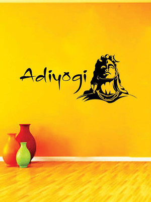 fuzzy 100 cm lord shiva Self Adhesive Sticker(Pack of 1)