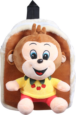 

Tickles Happy Smiling Monkey School Bag - 38 cm(Multicolor)