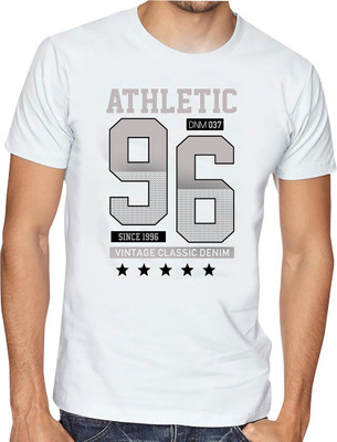 Casotec Printed Men Round Neck White T-Shirt