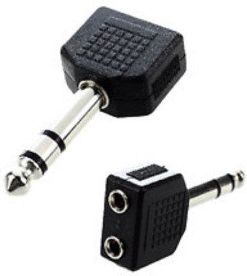 

other TV-out Cable 6.3mm Male Stereo Pin To dual 3.5mm Female Jack Splitter connector(Black, For Home Theater)
