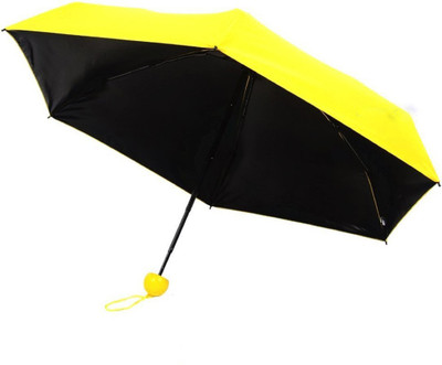 

ShopyBucket Mini UV Coated 4-Fold Travel Capsule Umbrella, 85 cm Sunflower Yellow Color Umbrella (Yellow) Umbrella(Yellow)