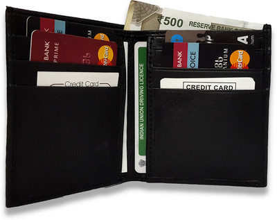 

Adamstone Men Black Genuine Leather Wallet(8 Card Slots)