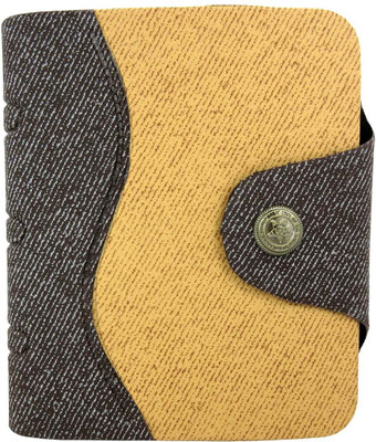 

Apki Needs Boys Black Artificial Leather, Canvas Wallet(5 Card Slots), Black;yellow