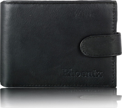 

Phoenix Men Black Genuine Leather Wallet(6 Card Slots)