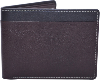 

Cut The Chase Men Brown Genuine Leather Wallet(7 Card Slots), Br/bl leather
