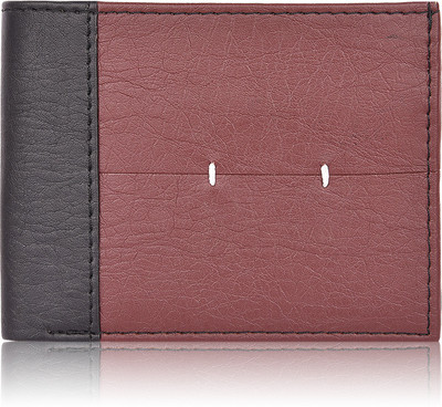 

Shockyfi Men Black Artificial Leather Wallet(12 Card Slots), Black-brown