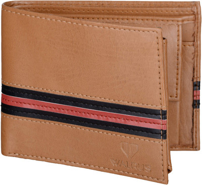 

Walrus Men Tan Genuine Leather Wallet(7 Card Slots), Tan & beige