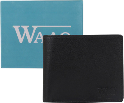 

WAAO Men Black Artificial Leather Wallet(5 Card Slots)