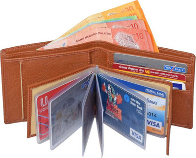 

Wildland Men Tan Artificial Leather Wallet(10 Card Slots)