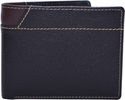 

Cut The Chase Men Black Genuine Leather Wallet(8 Card Slots), Bl/br leather