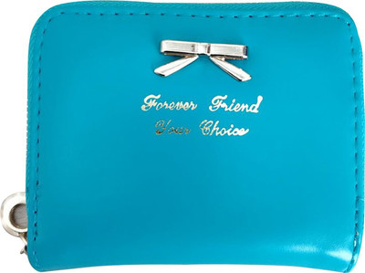 

Handbag Girls Blue Artificial Leather Wallet(4 Card Slots)