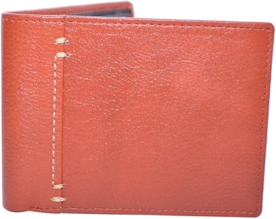 

Cut The Chase Men Tan Genuine Leather Wallet(6 Card Slots), Tan/br leather