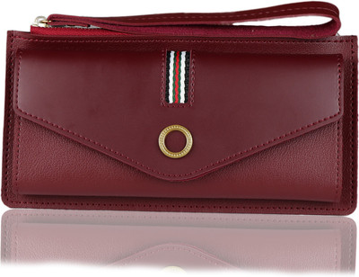 

iSweven Girls Red Artificial Leather Wallet(10 Card Slots)