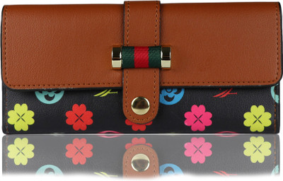 

iSweven Girls Tan Artificial Leather Wallet(10 Card Slots)