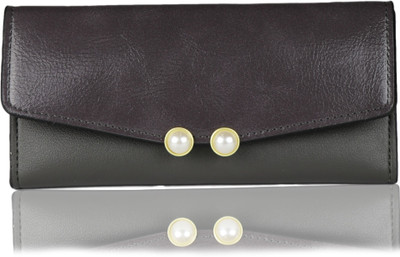 

iSweven Girls Grey Artificial Leather Wallet(10 Card Slots)