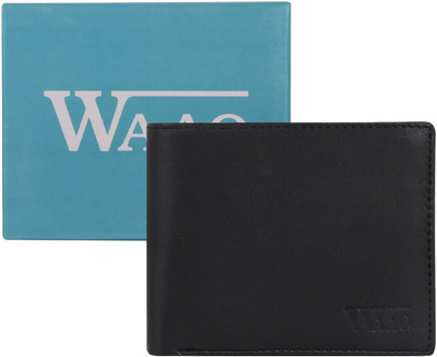 

WAAO Men Black Genuine Leather Wallet(5 Card Slots)