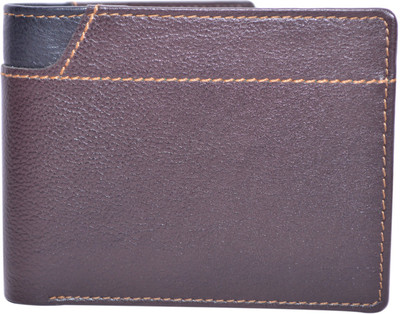 

Cut The Chase Men Brown Genuine Leather Wallet(8 Card Slots), Br/bl leather