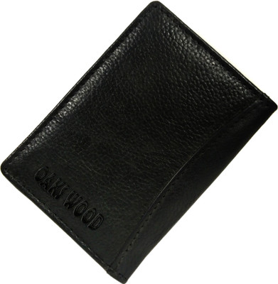 

Oaks Wood Boys Black Genuine Leather Card Holder(6 Card Slots)