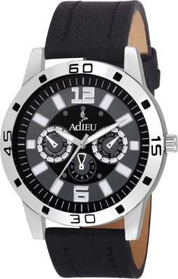 

Adieu Dummy Chrono Black-Silver Watch For Men's Watch - For Men