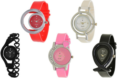 On Time Octus Combo Pack Of 5 AJS007 Watch - For Women