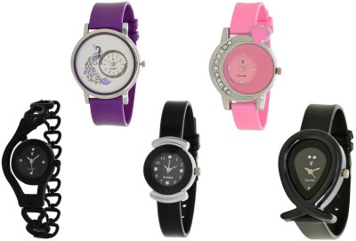 

Scarter Combo Of 5 Designer Analog S-AJS002 Watch - For Women