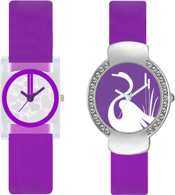 stallion7 CMB_186 Designer Stylish Shape Bracelet Combo Womens Wrist Watch - For Girls