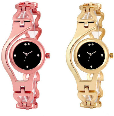 

Gopal Shopcart Chain Combo Pack Of - 2 Coper And Golden Blk Shinny Dial For Woman Watch - For Girls