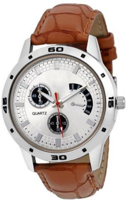 

VB IMPEX GTA 6200 Thunder Blast Beige Leather Strap Analog Watch Watch - For Men