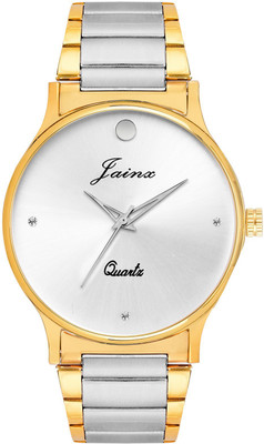 

JAINX JM1104 Silver Dial Golden Premium Analog Watch - For Men