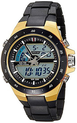 

ShopyBucket C1 Dual Time Analogue Digital LED- Black Watch - For Men