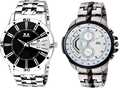 

R S Original RSO-3018 DAY AND DATE BLACK WATCH FOR MEN Watch - For Men