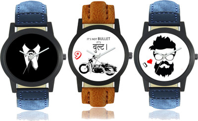 

Maxi Retail Everyday Essential Combo (Pack of 3) Watch - For Men