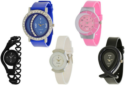 

Scarter Combo Of 5 Designer Analog S-AJS009 Watch - For Women