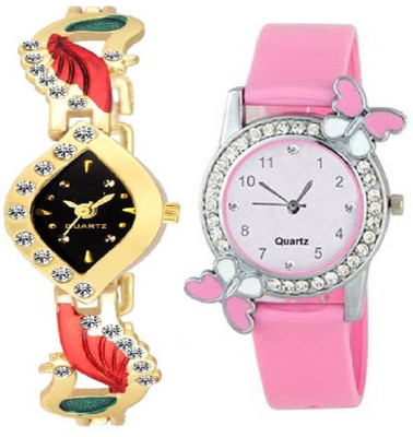 

iDIVAS ALK 53375 Black Dial Folden Morni Strap With 1 year Warranty Watch - For Girls