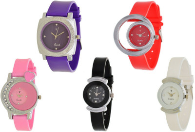 

Scarter Combo Of 5 Designer Analog S-AJS012 Watch - For Women
