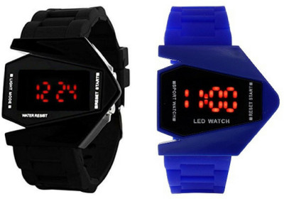 

victance Rocket LED Black+Blue Color Combo of 2 Watch - For Boys & Girls
