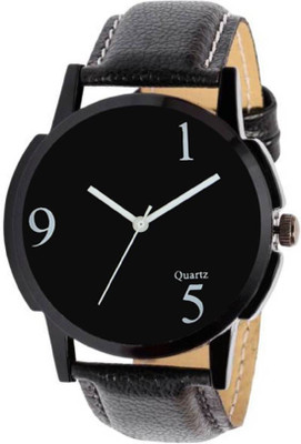 

vbenterprise Designer Black Modish Leather Strap Analog Watch Watch - For Men