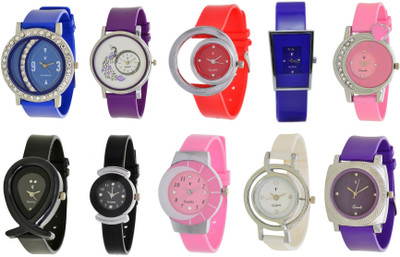 

On Time Octus Combo Pack Of 10 AJS036 Watch - For Women