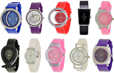 

On Time Octus Combo Pack Of 10 AJS035 Watch - For Women