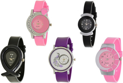 On Time Octus Combo Pack Of 5 AJS024 Watch - For Women