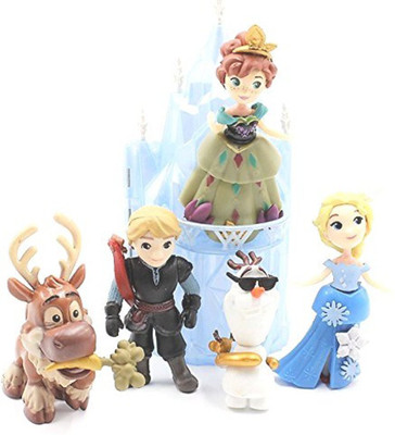

Prince Toys Frozen Characters With Castle Toy Figures-6Pcs/Set 6-16Cm(Multicolor)