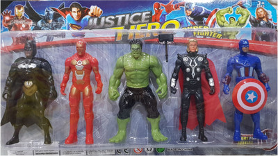 

AS Avengers Action Figure 5 Super Heroes(Multicolor)