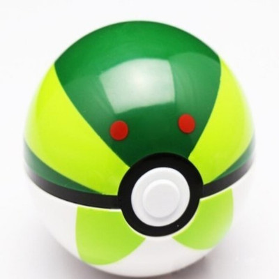 

ZenShanti 7cm Pokemon Pokeball - Park Ball with Random Pokemon Figures Inside(Green)