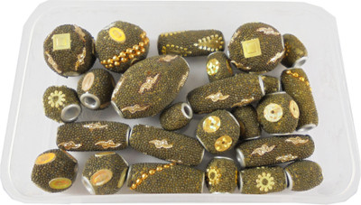 

estore set of 25 pcs lakh beads for jewellery making art and craft diy project kit (gold)