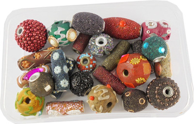 

estore set of 25 pcs lakh beads for jewellery making art and craft diy project kit (multi)