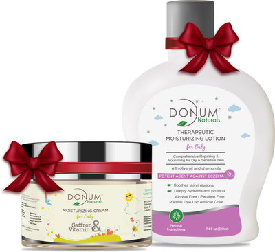 

Donum Safrron, Vitamin F Cream & Therapeutic Lotion Combo For Baby(White)