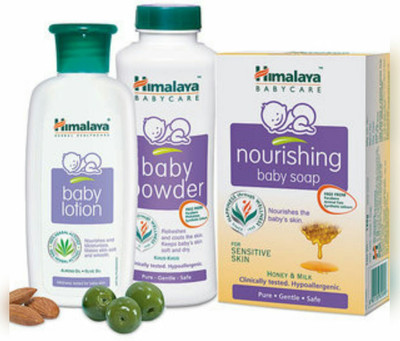 

Himalaya Combo of Baby Lotion, Powder, Soap(White)